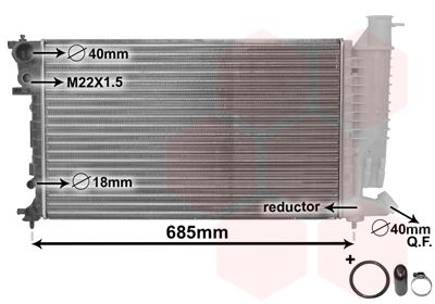 VAN WEZEL Radiators, Motora dzesēšanas sistēma 40002140
